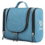 Bago Kulturbeutel zum Aufhängen, für Damen & Herren, Reisetaschen für Toiletten, auslaufsicher, um Gegenstände von Bewegung zu halten – Pack wie ein Pro, Snowblue (Blau) - ShowerBag-SnowB