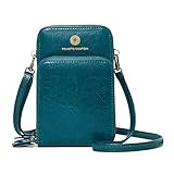 Crossbody Handytaschen für Frauen, Frauen Rinderleder Kartenbörse Geldbörse Handtaschen Schultertasche für iPhone 5/6/7/8/X
