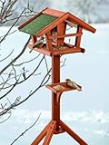 BUSDUGA - Vogelhaus/Futterhaus aus Holz mit Futtersilo 121 x 45 x 30cm, sehr Leichter Aufb