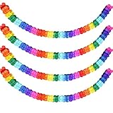 BETESSIN 4 STK Bunt Girlande Papier Deko Party Geburtstag Hochzeit Karneval Fasching Geburtstagsgirlande Partyg
