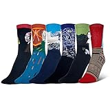 Wolintek 6 Paar BerÜHmte Gemälde Gedruckte Wunderliche Socken Lässige Crew Baumwolle Sock