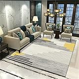 Teppich Teppichrestaurant Schlafzimmer-Teppich, rechteckig, grau, Esszimmer-Fußmatten, pflegeleicht bettvorleger Schlafzimmer rutschfest Mädchenzimmer 80X160CM 2ft 7.5' X5ft 3'