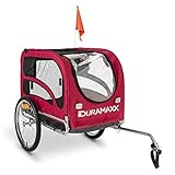 Duramaxx - King Rex, Fahrradanhänger, Hundeanhänger, Lastenanhänger, kleine bis mittelgroße Hunde, Hochdeichsel, Laderaum: 250 Liter Volumen, Belastung: max. 40 kg, zusammenklappbar,