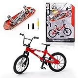 KETIEE Finger Skateboard Mini Finger Spielzeug Set Mini Fingerspielzeug Finger Fahrrad Roller Training Requisiten Fingerspitzen Bewegungsspielzeug Skatepark Spiele fü