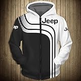 Hoodiepullover 3D-Sweatshirt - Jeep Gedruckt Kapuze Baseball-Trikot Frühling Lässige Sportswear Coat Top T-Shirt - Sport Outdoor-Bekleidung Zip Hoodies-XXXXL