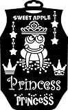 Schablone'Prinzessin' 29x18cm Frosch Krone Stern Sweet Apple Strampler Kind schablonieren Textilschablone M