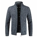 Herren Bekleidung Verkauf Verkauf Clearance Herren Stehkragen Strickjacke Reißverschluss Pullover Langarm Strickjacke Gentleman Warm Herren Polo Rugby Hemden Patchwork Tops Größe S-XXXXXL, Navy1, L