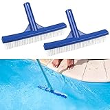 Schwimmbad Bürste Poolbürste 2 Stück Kunststoff Pool Reinigungsbürste Beckenbürste Poolbürstenkopf für Poolwand und Poolboden, B