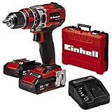 Einhell 4513940 Akku-Schlagbohrschrauber TE-CD 18/50 Li-i BL PowerX-Change(Li-Ion,18V,50Nm,10mminBeton,bürstenloserMotor,Drehzahl-Elektronik,inkl.2x2,0AhPXC-AkkusundSchnellladegerät)