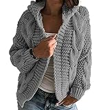 WHZXYDN Herbst Und Winter Einfarbig Dicker Faden Twist Stricken Kurzen Pullover Mantel D