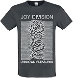 Amplified Herren Joy Division-Unknown Pleasures T-Shirt, Grau (Charcoal Cc), L