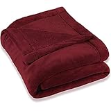 CelinaTex Montreal Kuscheldecke 150 x 200 cm Bordeaux rot Coral Fleece Wohndecke Mikrofaser Tagesdecke Sofadeck