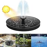 Infankey Solar Springbrunnen für Miniteich 1,4 W Solar Teichpumpe mit 4 Stützstangen und 6 Fontänenstile Solarbrunnen für Außen Garten, Vogelbad, Teich, Pool, Rasen, Terrassendekoration 2021 Upg