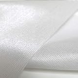 TOLKO Deko-Stoffe Meterware als Gardinenstoff/Vorhang-Stoff | 240 cm breit | für preiswerte Gardine Vorhang Sonnenschutz Beschattung zum Nähen (Breite: 240 cm | Weiß Glanz)