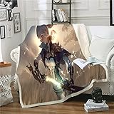 Amacigana Bettdecke, Cartoon- und Animations-Fleecedecke für Erwachsene und Kinder, 100% Mikrofaser, Schlafsofa und Sofa (AA5,100cm x 150cm)