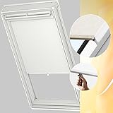 Original Velux Sichtschutzrollo, Rollo mit Haltekrallen für GGL / GHL / GTL / GPL M04, M06, M08, M10, MK04, MK06, MK08, MK10, 304, 306, 308, 310 und GGU / GHU / GTU / GPU M04, M06, M08, M10, MK04, MK06, MK08, MK10 / Stofffarbe 1028 / Uni Weiß // RHL MK00 1028