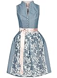 Alpenmärchen Midi Dirndl aus Exklusiver Kollektion inkl. Spitzenschürze Gr.38 - ALM692