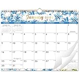 Kalender 2022-2023 - 18 monatiger Wandkalender Beginnt von Januar 2022 bis Juni 2023, Große linierte Blöcke mit Julianischem Datum, Aufhängehaken mit Doppeldrahtbindung, 37 x 29