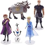 Prinzessin Cake Topper, 5Pcs Eisprinzessin Mini Figuren Set Geburtstags Party liefert Cupcake Figuren für Kinder Prinzessinnen Themenparty Birthday Party Kuchen Dekoration Lieferung