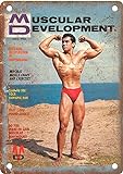 HONGXIN Muscular Development Bodybuilding Magazine W42 Vintage Metallschilder Retro Blechschilder Poster Plaque Wand Dekor Bar Home Garage Werkstatt Outdoor 8 × 12 Z