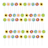 Bncxdc 50 STÜCKE Sonnenblumen Kuchen Dekoration, Kuchen Backen Dekoration, Cupcake Dekorationen Kuchen Picks Obst Picks Kuchendekoration für Geburtstagsfeier, Geburtstagstorte Deckel B