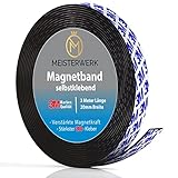 Meisterwerk Magnetband selbstklebend I Bester Halt durch stärksten 3M-Kleber I Magnetband mit idealer Magnetkraft durch Anisotropic Material I Elastische Mag