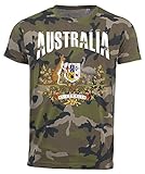 T-Shirt Australien Camouflage Army WM 2018 .- Vintage Destroy Wappen D01 (2XL)