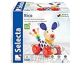 Selecta 62026 Nico, Nachzieh Hund, Schiebe-und Nachziehspielzeug aus Holz, 12
