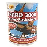 Tiger Ferro 3000 Rostschutz Grund & Deckfarbe Kunstharzbasis seidenmatt 0,75 Liter Farbwahl, Farbe (RAL):RAL 3009 Ox