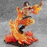 QINGLI One Piece Action-Figur Portgas · D · Ace 25CM 15th Anniversary Feuerfaust Ace-Statue Dekoration Modell Anime-Charakter Kinder Puppe Souvenir-Sammlung Oder Zeichen Liebhab