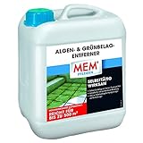 MEM Algen- und Grünbelag-Entferner, Hochwirksames Reinigungskonzentrat, Für verschiedene Untergründe, Einfache Anwendung, Lösemittelfrei, 5 l, Farb