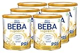 Nestlé BEBA SUPREME PRE Anfangsnahrung: von Geburt an, Pulver, mit Omega 3, 6er Pack (6 x 800g)