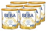 Nestlé BEBA SUPREME PRE Anfangsnahrung: von Geburt an, Pulver, mit Omega 3, 6er Pack (6 x 800g)