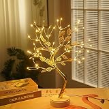 Einstellbare Bonsai Baumlicht für Den Tisch, Feenlicht, DIY-künstliches Licht, LED Baum Lampe mit Blättern Dekoration, Dekoration für Zuhause, Schlafzimmer, Schreibtisch-Dek