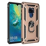 BestST Huawei Mate20 Premium Hart PC 360 Grad Hülle Huawei Mate20 Hülle + Panzerglas,360°drehbarer Smartphone Fingerhalter Case Weiche Silikon TPU + Hart PC Hülle für Huawei Mate20,- G