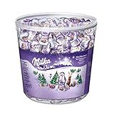 Milka Mini Weihnachtsmänner 1 x 1540g, Alpenmilch Schokolade, Milchcrème und Noisette,