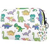 Reise Kosmetiktasche Große Make-up-Tasche Schminktasche Kosmetiktasch Organizer für Damen und Mädchen Baby-Dinosaurier 18.5x7.5x13