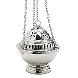 NKlaus Weihrauchfass mit Einsatzschale Messing Handarbeit Geschenk Weihrauchschwenker 2915