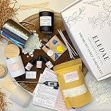 ELEDAE DIY Luxus Kerzenherstellungsset, 100% Sojawachs, 3 Düfte, 3 Kerzenfarben, Weihnachtsgeschenk, Muttertag, Frauen, Erwachsene, komplettes Set mit Glasgefäßen, Anleitung