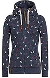 Seamido Damen Sweatjacke Hoodie Oberteile Damen Pullover Kapuzenpullover Pulli mit Kapuze(Dunkel Blau, 3XL)