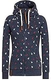 Seamido Damen Sweatjacke Hoodie Oberteile Damen Pullover Kapuzenpullover Pulli mit Kapuze(Dunkel Blau, 3XL)