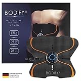 Bodify® EMS Trainingsgerät zur gezielten Stimulation der Bauch Muskulatur! - Muskelaufbau - Bauchtrainer - Stimulationsgerät Bauch Muskeln - Bauchmuskeltrainer für Männer und Frauen Das ORIGINAL