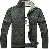 Haorsvdsd Men's Winter Sweater Casual Knitted Cardigan Jackets,Thick Warm Cashmere Sweater Coats Outerwear Knit Sw