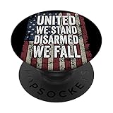 United We Stand Disarmed We Fall - Pro Gun Rights Vintage PopSockets mit austauschbarem PopGrip