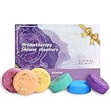 Aromatherapie Shower Steamers, 6pcs Shower Fizzies mit Ätherischen Ölen für noch mehr Entspannung, Aromatherapie Shower Steamers für Frauen, Geschenk für Mama Geburtstags Weihnachts Valentinstag