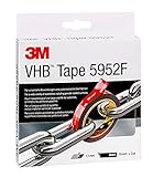 3M VHB 5952F Montage Klebeband doppelseitig - starke und dauerhafte Verbindung von Metallen, pulverbeschichteten Lacken, Glas, versiegeltem Holz, ABS - 19mm x 3m, Schwarz, Dicke: 1.1mm (1-er Pack)