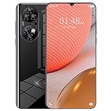 Günstige kostenlose Handys 5G, 6,7 Zoll 4GB RAM 64GB ROM Free Smartphone Android 10.0 Face ID Free Handys, 16MP 5600mAh, Dual SIM Zehn-Kern Gute Handys,Black,L