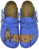 Birkenstock Kay Birko-Flor, Damen Clogs, Blau (Dog Blue), 39 EU