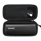 Khanka Hart Tasche Für Sonos Roam Speaker Bluetooth Lautsprecher (Schwarz)