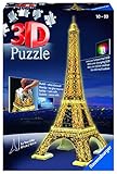 Ravensburger - 3D-Puzzle, Eiffelturm-Sonderedition Nacht mit LED, empfohlenes Alter ab 10 Jahren, 226 Teile - 47 x 18 x 18